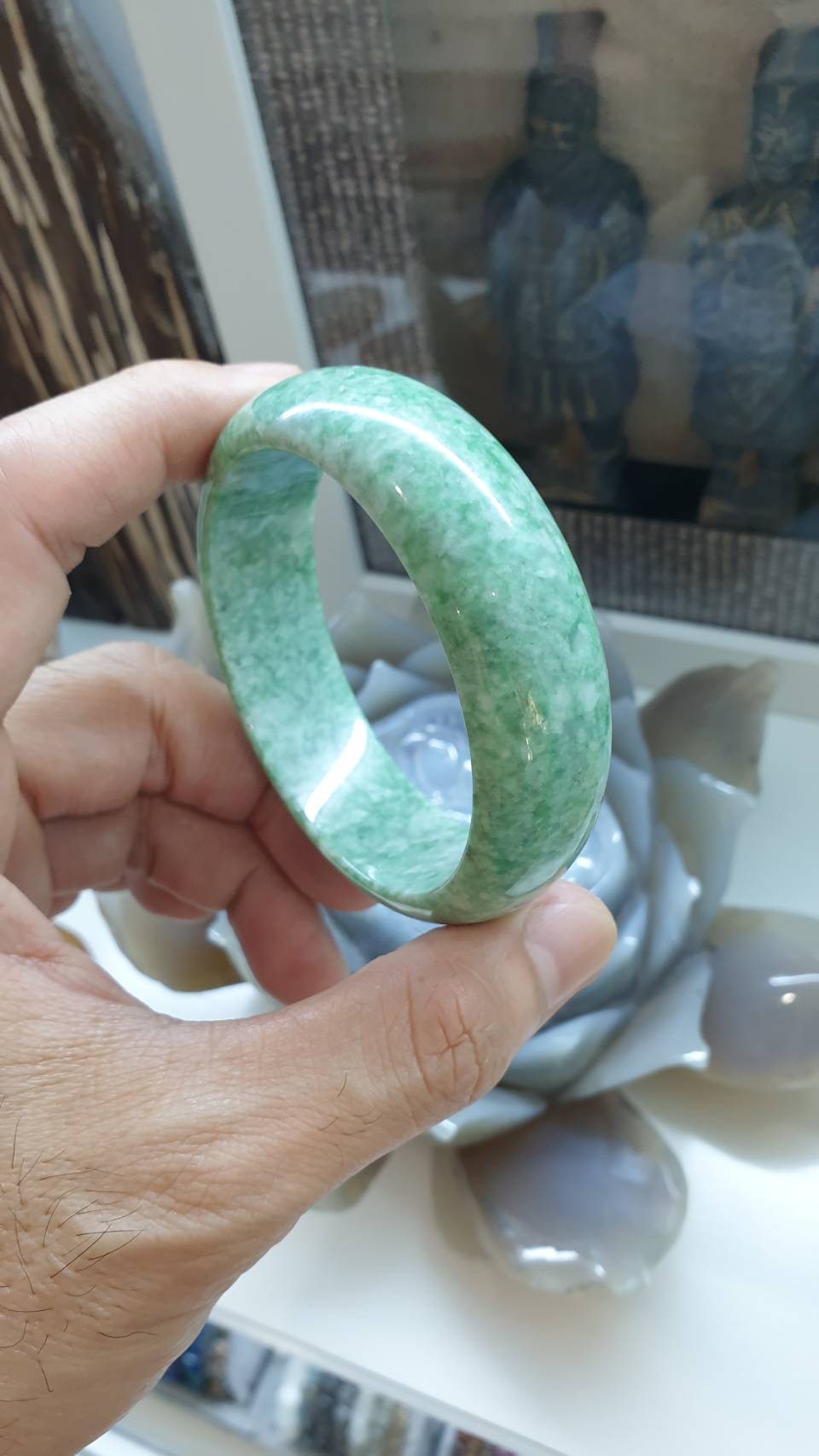 Green Jadeite Bangle – Type A Untreated Myanmar Jade