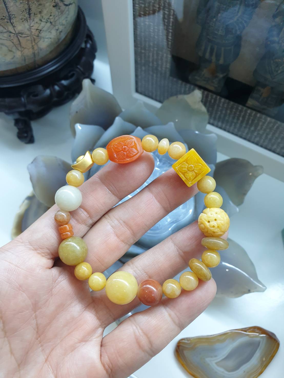 Jade Lucky Charm Bracelet | 24K Gold Ingot Charm | His or Hers Signature Style Wrist Candy