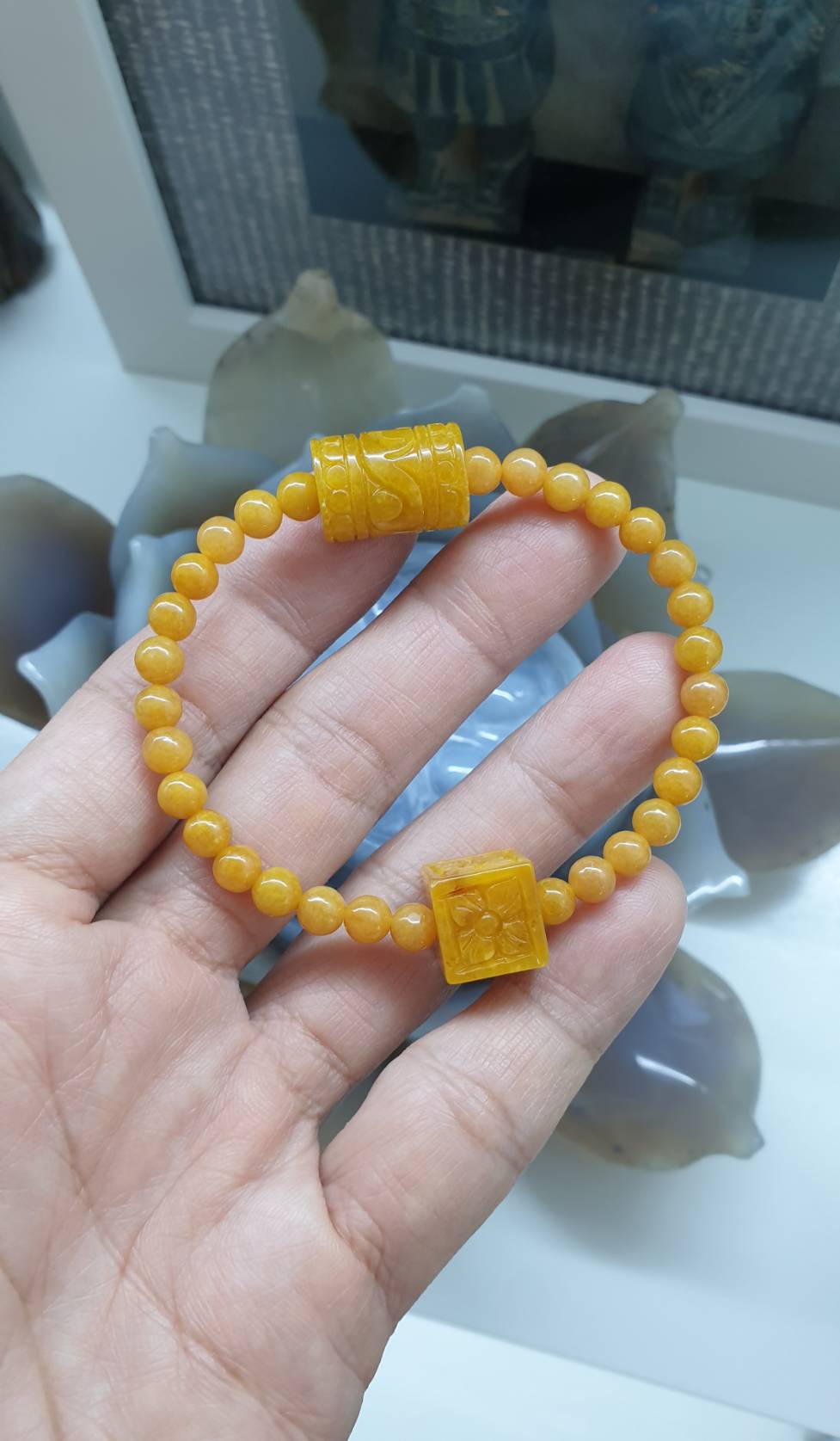 Honey Jade Luckycharm Bracelets - Type A Natural Jadeite, Selection