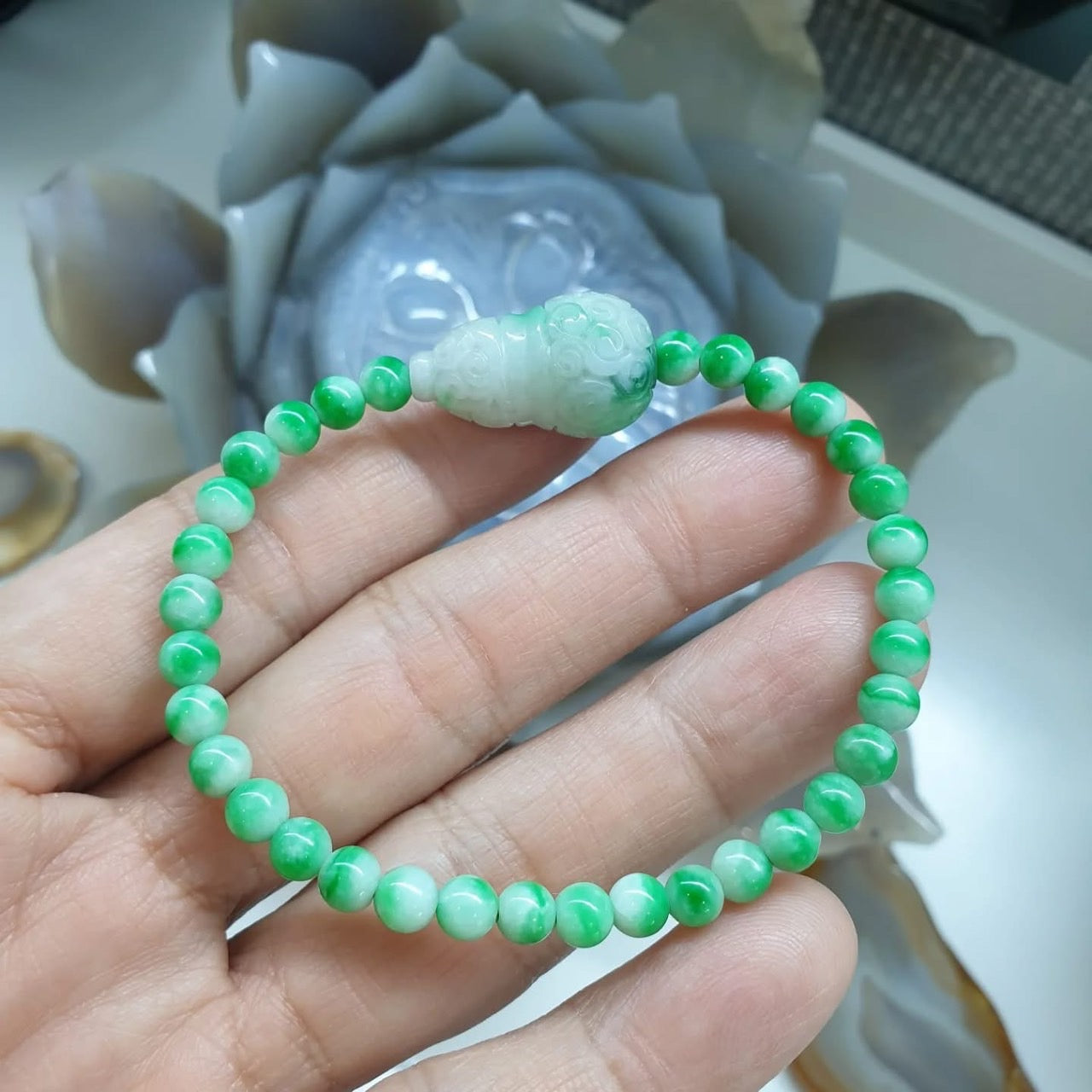 Jade Wu Lou Gourd Prosperity Bracelet