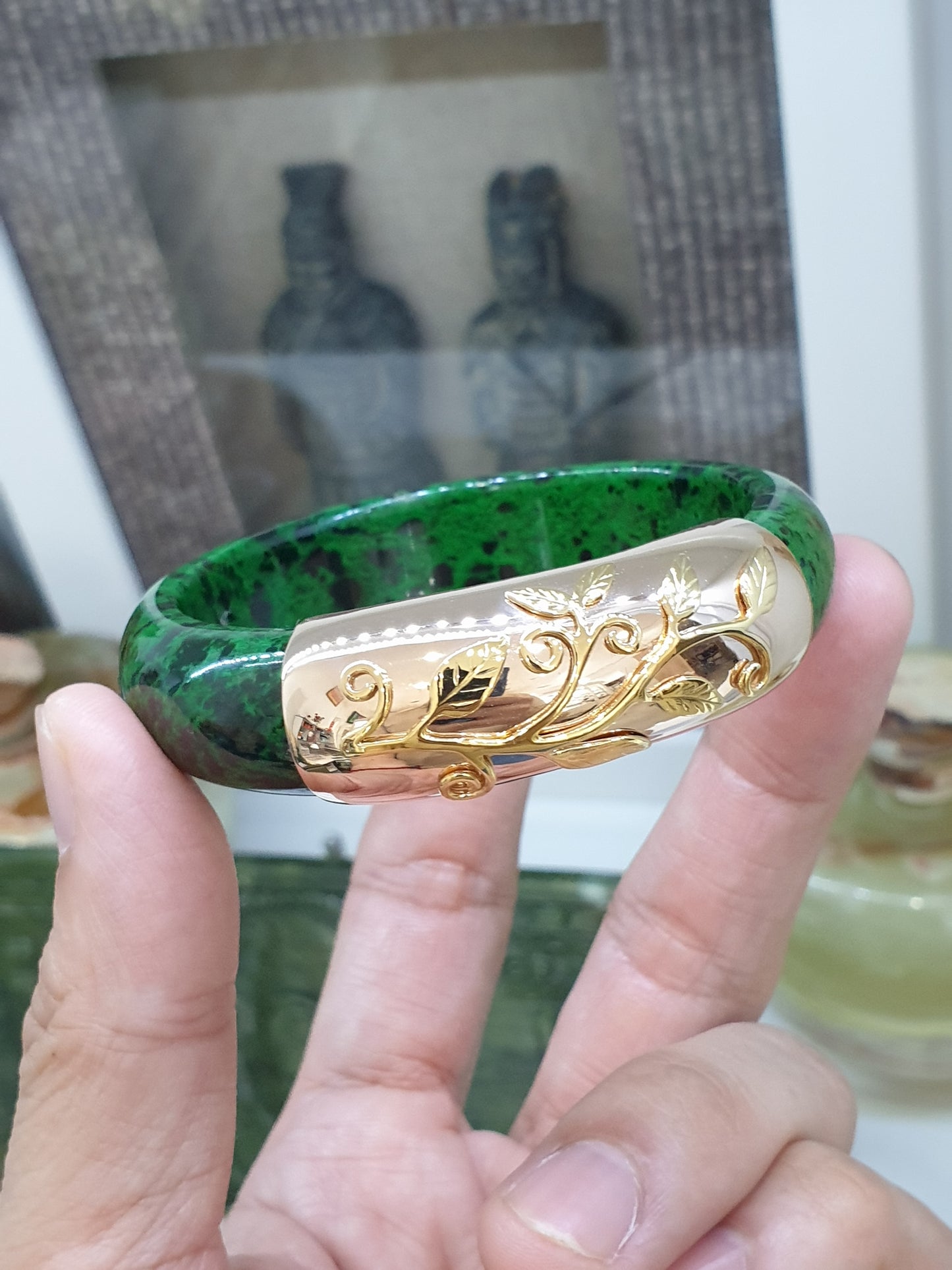 Juste Une Vigne on Mawsitsit Bangle (S 56.5) | Rose Gold, Original Mawsitsit Stone | Luxury Wrist Candy