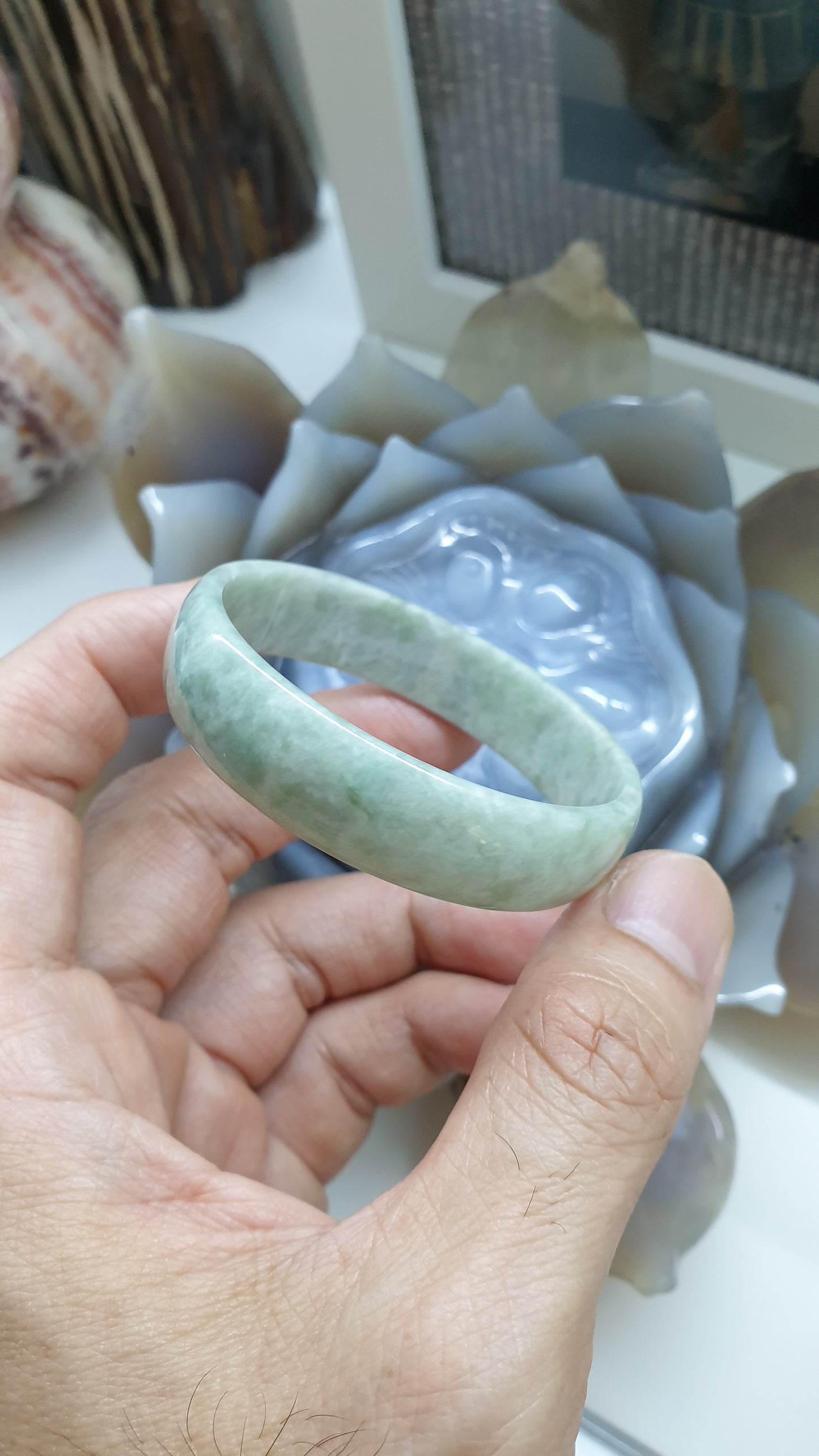 Jade Square Edge Bangle (S 52) | Fei Cui Type A Jadeite