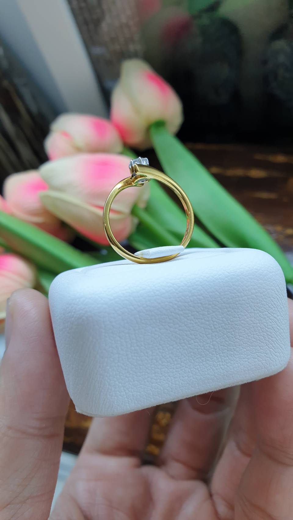 Solitary Diamond Ring (5 US) | Solid 18K Gold | Giftable🎁 Lady's Ring