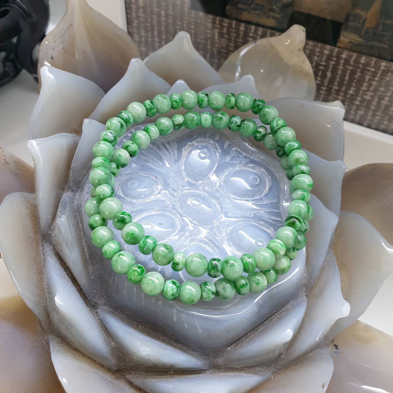 Abacus & Round Beads Jade Bracelet | Type A Natural Jadeite | His or Hers Wrist Candy