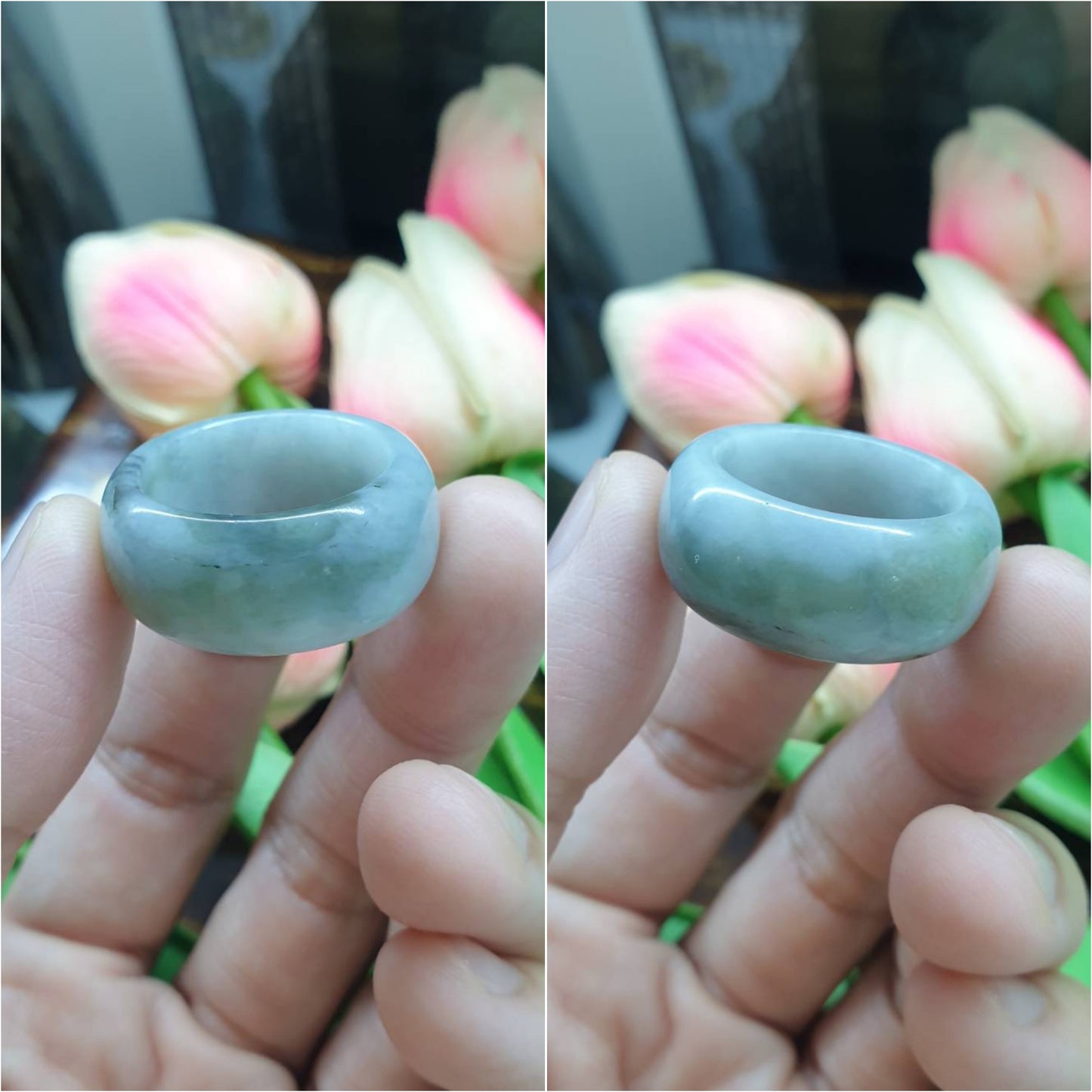 Jade Domed Rings, Selections (12.5 US) | Authentic - Type A Jadeite