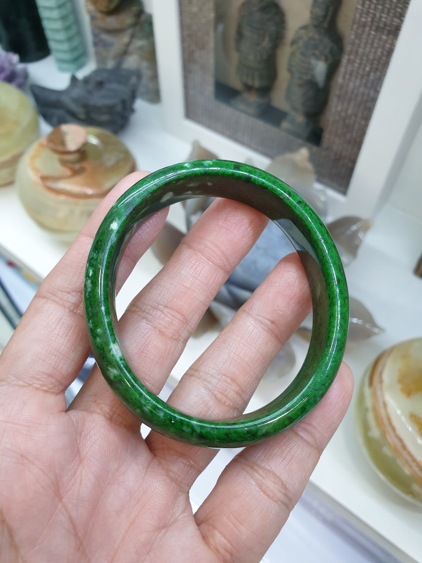 Mawsitsit Jade Egg Bangle (Size 60) | Original Mawsitsit Stone | Luxury Wrist Candy