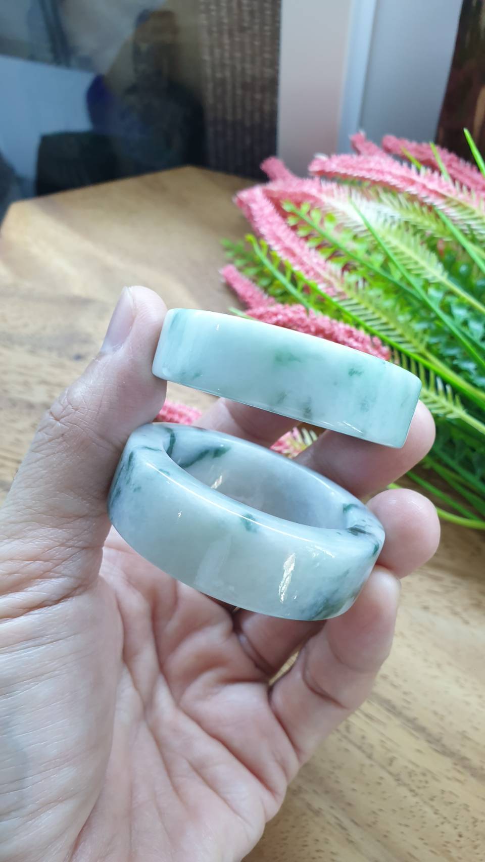 Kiddie Size Jade Square Bangle S38 to S43 Fei Type A Myanmar Natural Jadeite