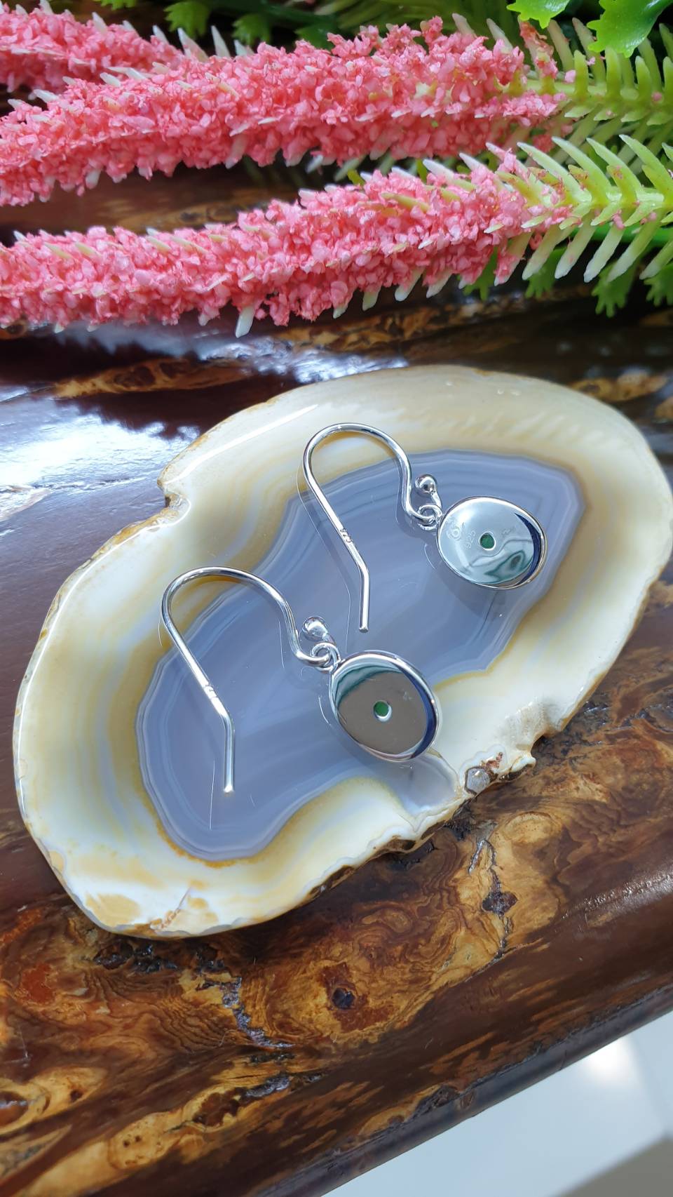 Apple Green Jade Sterling Silver Hook Earrings Type A Myanmar Fei Cui Jadeite