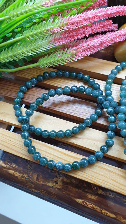 His or Hers Jade Beaded Wristband 17cm Type A Untreated Natural Jadeite 6mm Beads