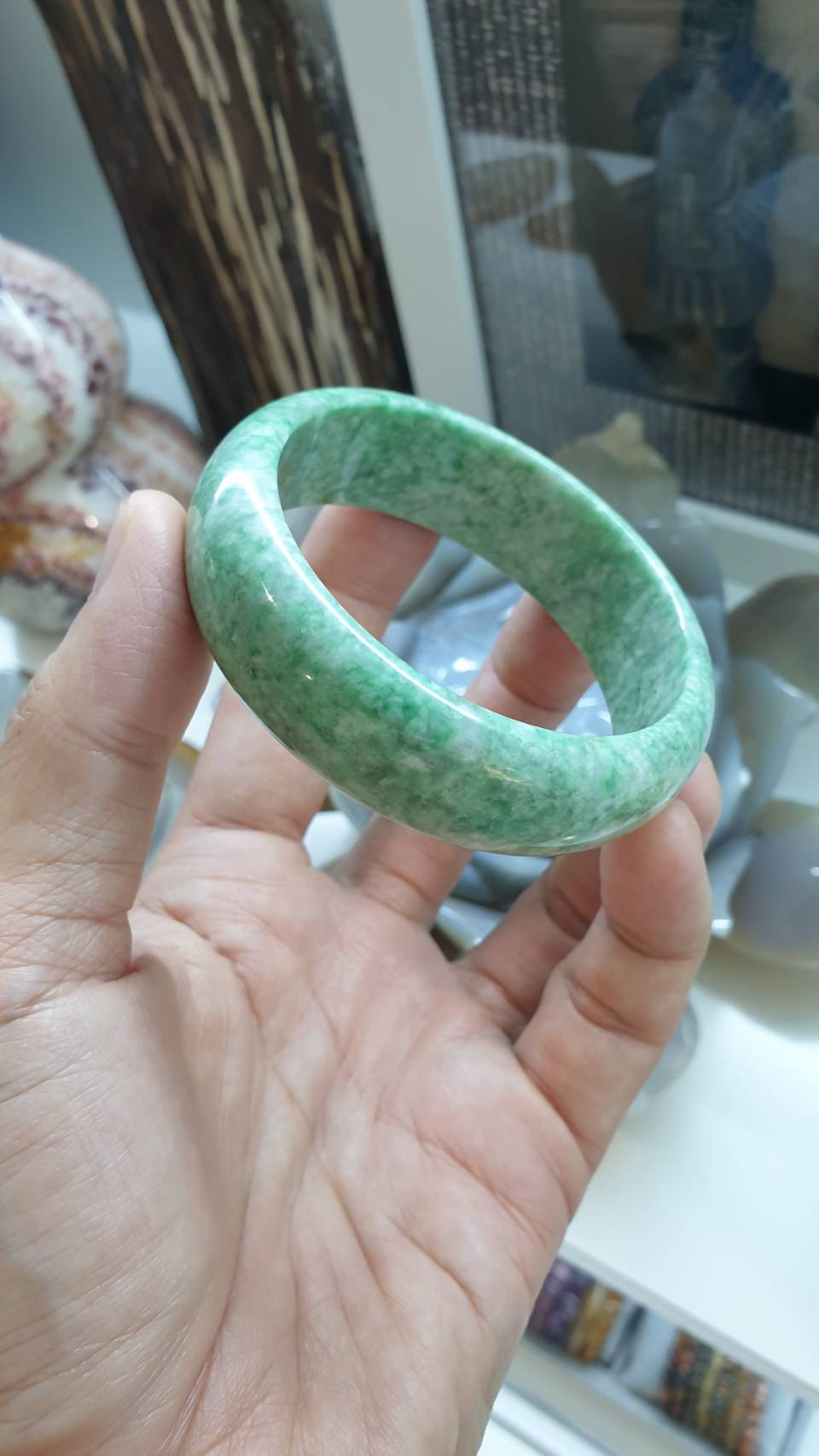 Green Jadeite Bangle – Type A Untreated Myanmar Jade