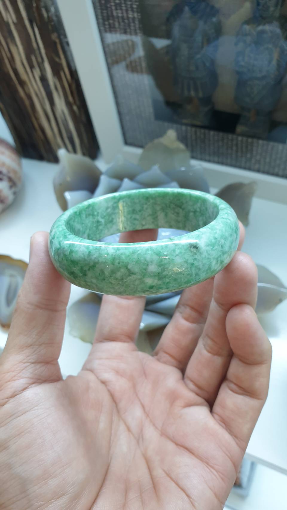 Green Jadeite Bangle – Type A Untreated Myanmar Jade
