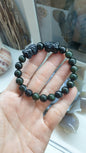 Pair of Black Jade Pixiu Bracelets – Wealth & Protection Luck Charms | His & Hers Feng Shui Jewelry | Green-Black Jade Beads