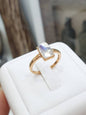 Icy Moonstone Ring (S 5.5 US) | 18K Rose Gold | Eye Candy Lady's Ring
