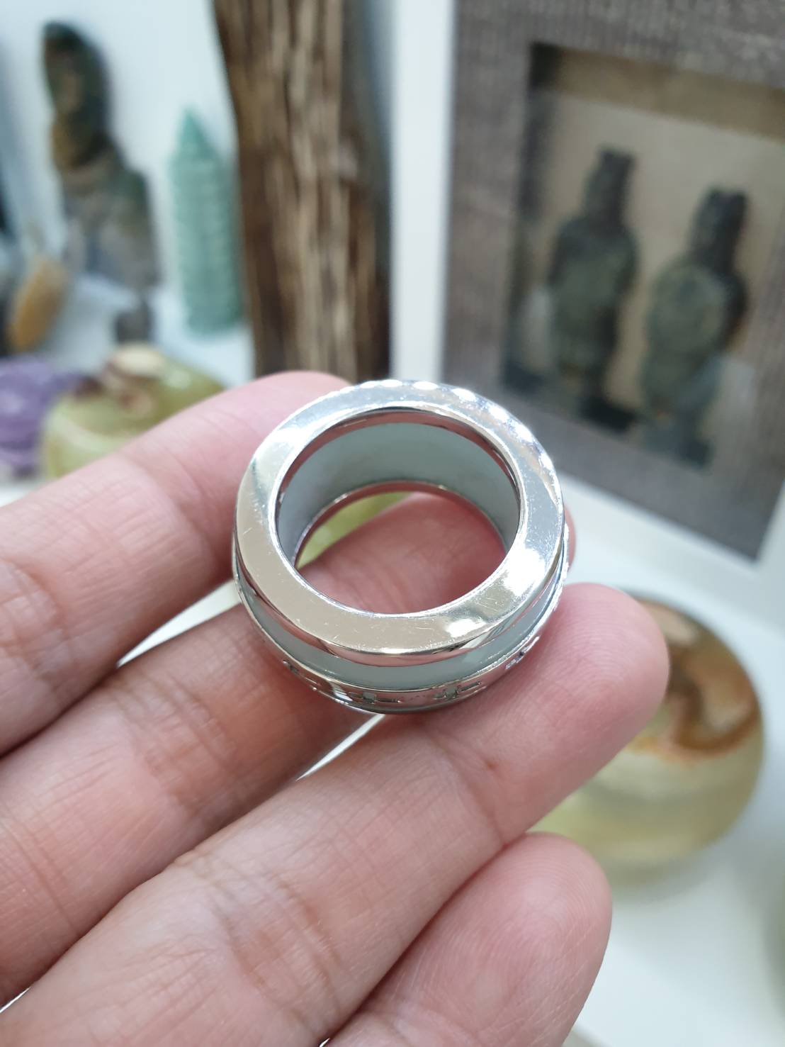 Jade Archer’s Ring (S 11 US) | Sterling Silver | Type A Natural Jadeite