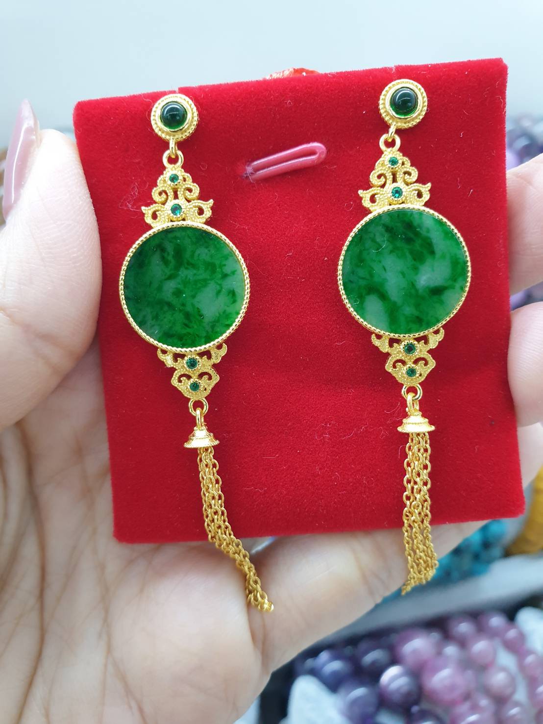 Jade Empress Earrings | Sterling Silver | Type A Natural Jadeite