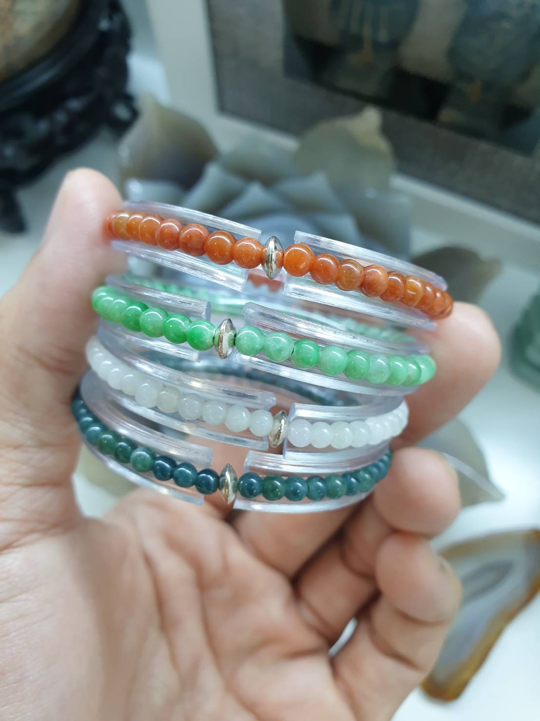 Jade Mini Beads Bracelet (4 Color Variants) | Type A Natural Jadeite