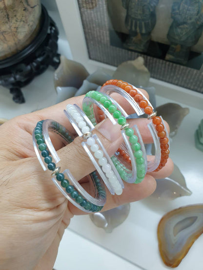 Jade Mini Beads Bracelet (4 Color Variants) | Type A Natural Jadeite