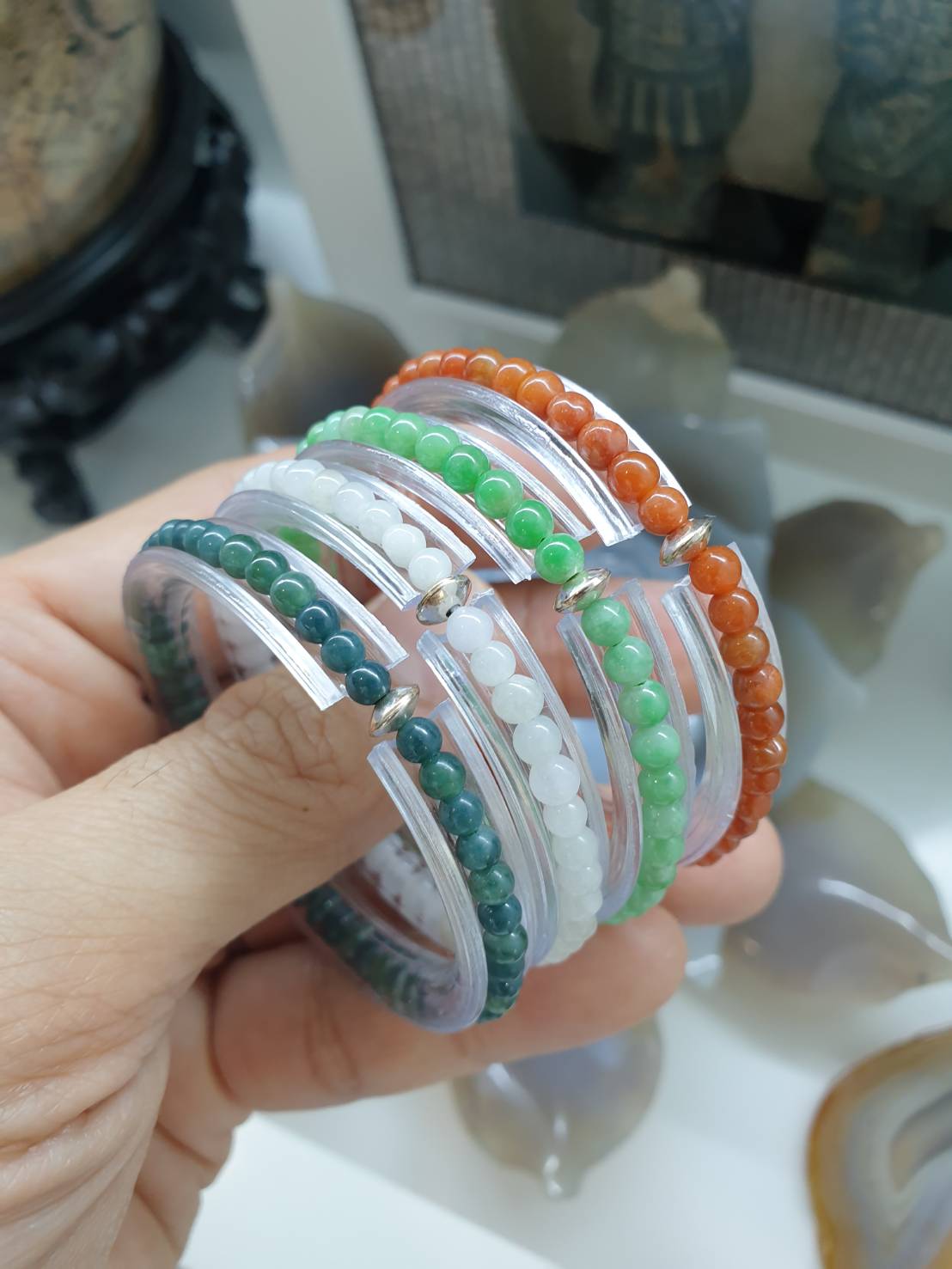 Jade Mini Beads Bracelet (4 Color Variants) | Type A Natural Jadeite