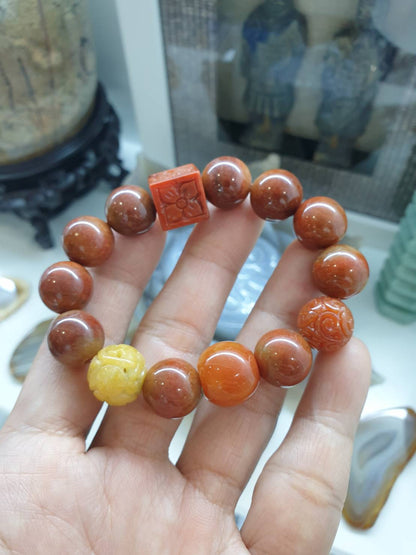 Red Jade Lucky Charm Bracelet | His or Hers  Original Jade Good Fortune Wrist Candy