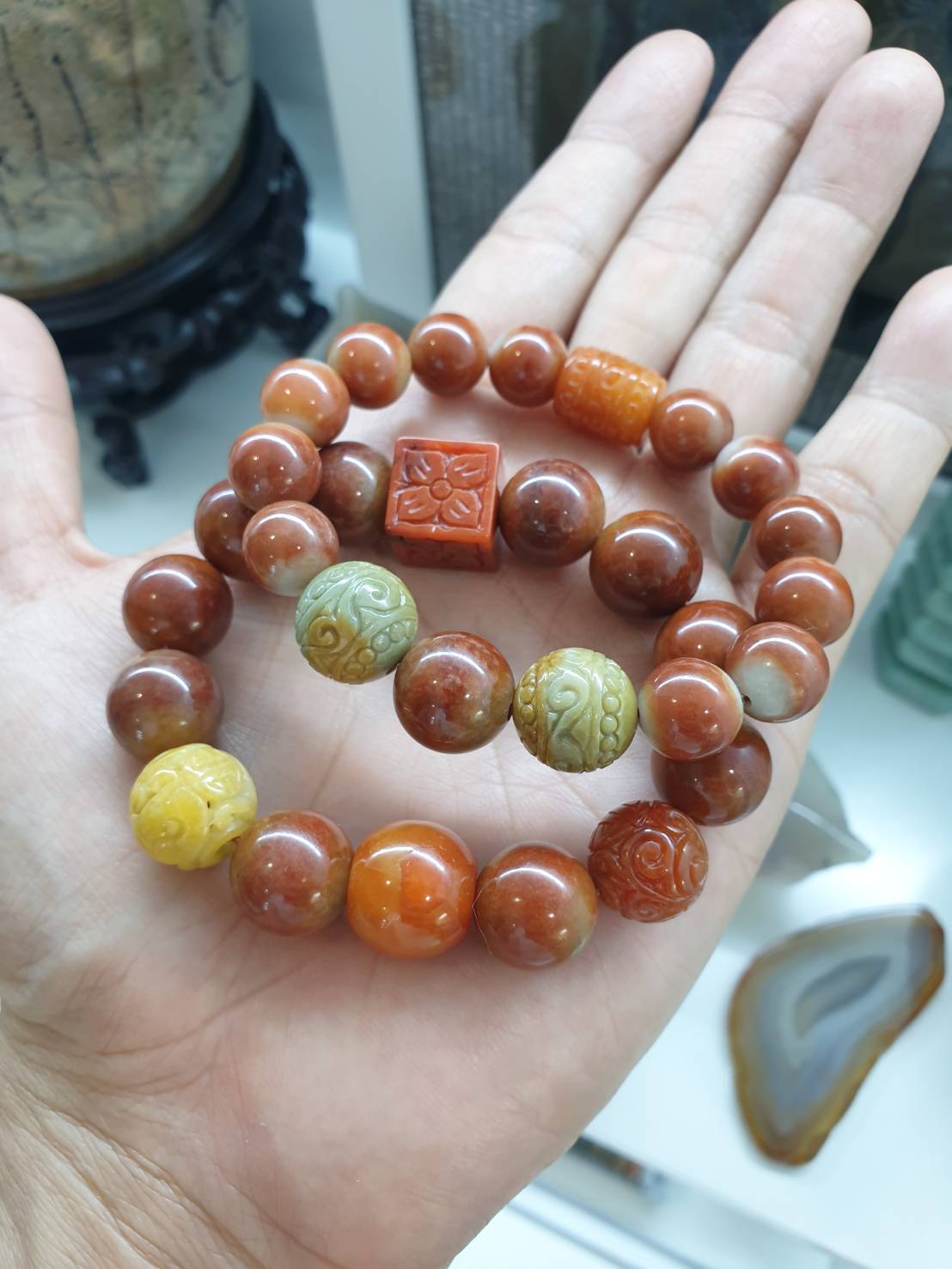 Red Jade Lucky Charm Bracelet | His or Hers  Original Jade Good Fortune Wrist Candy