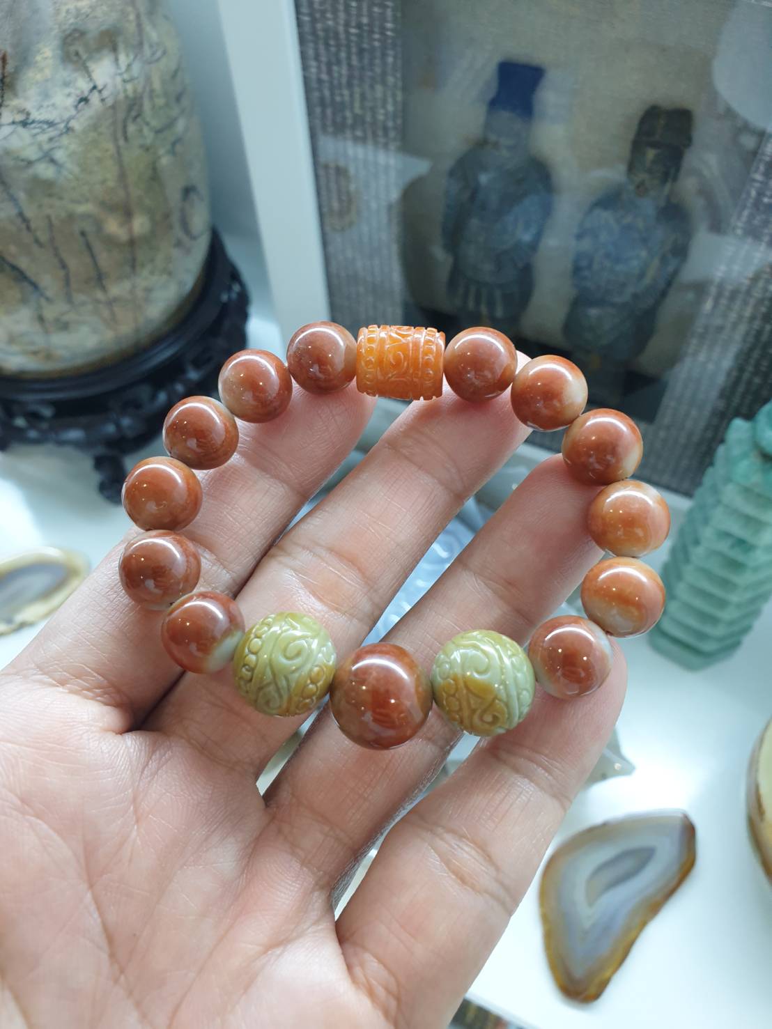 Red Jade Lucky Charm Bracelet | His or Hers  Original Jade Good Fortune Wrist Candy