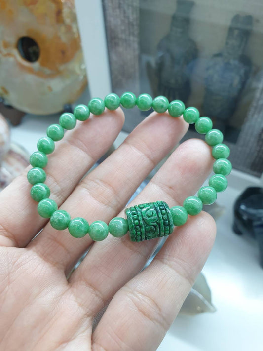 Wish-Fulfilling Jade Bracelet | Apple Green Beads | Type A Natural Jadeite