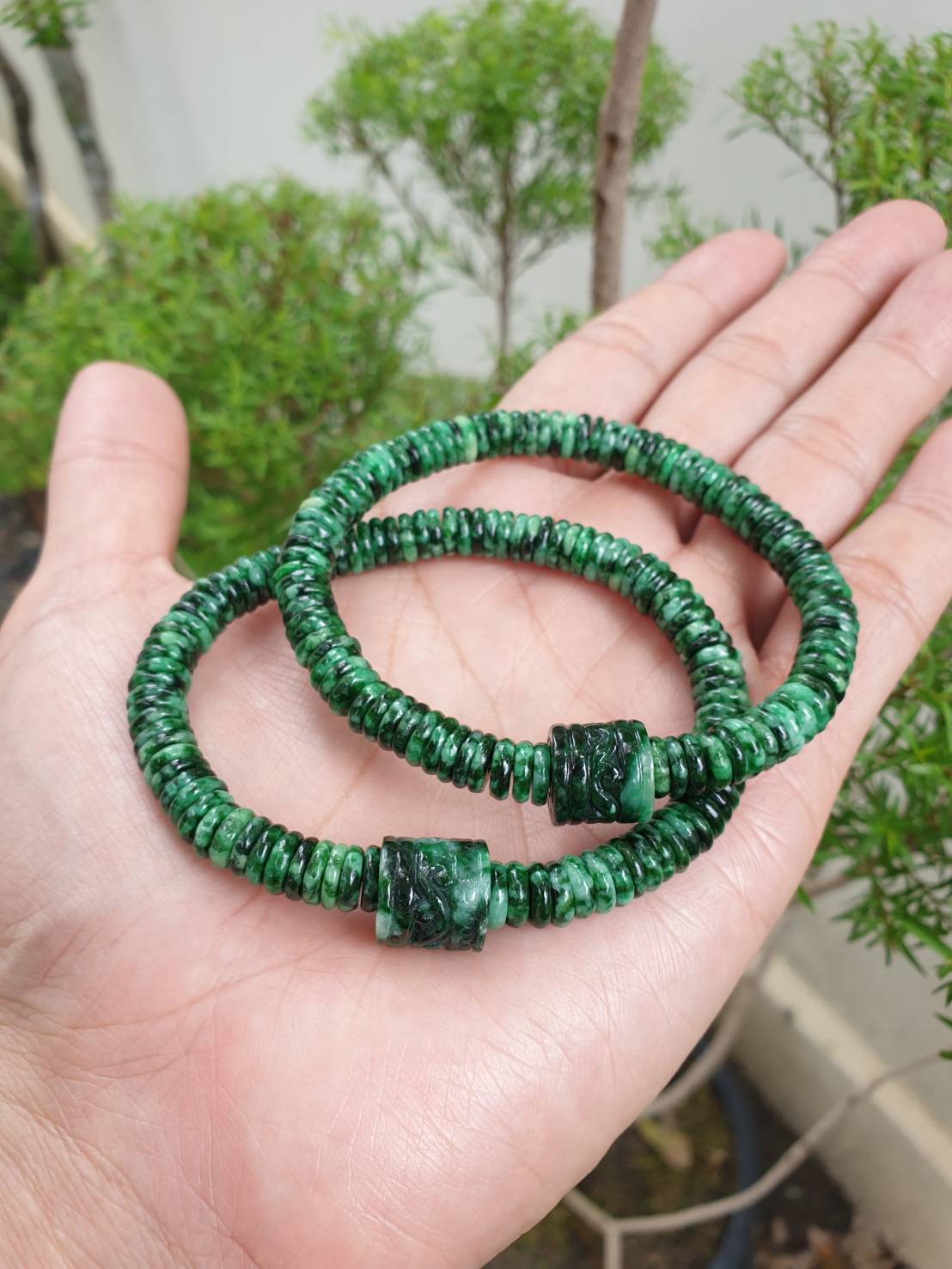 Jade Lucky Charm Bracelet | Fei Cui  Type A Natural Jadeite | His or Hers Wrist Candy