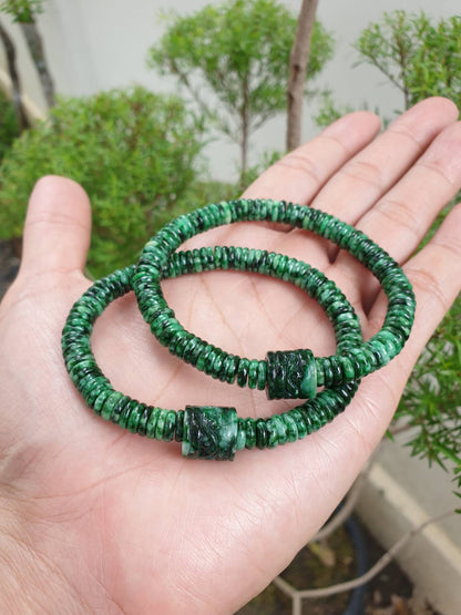 Jade Lucky Charm Bracelet | Fei Cui  Type A Natural Jadeite | His or Hers Wrist Candy