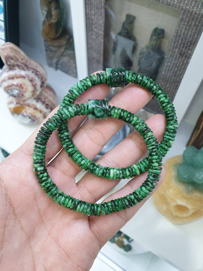 Jade Lucky Charm Bracelet | Fei Cui  Type A Natural Jadeite | His or Hers Wrist Candy