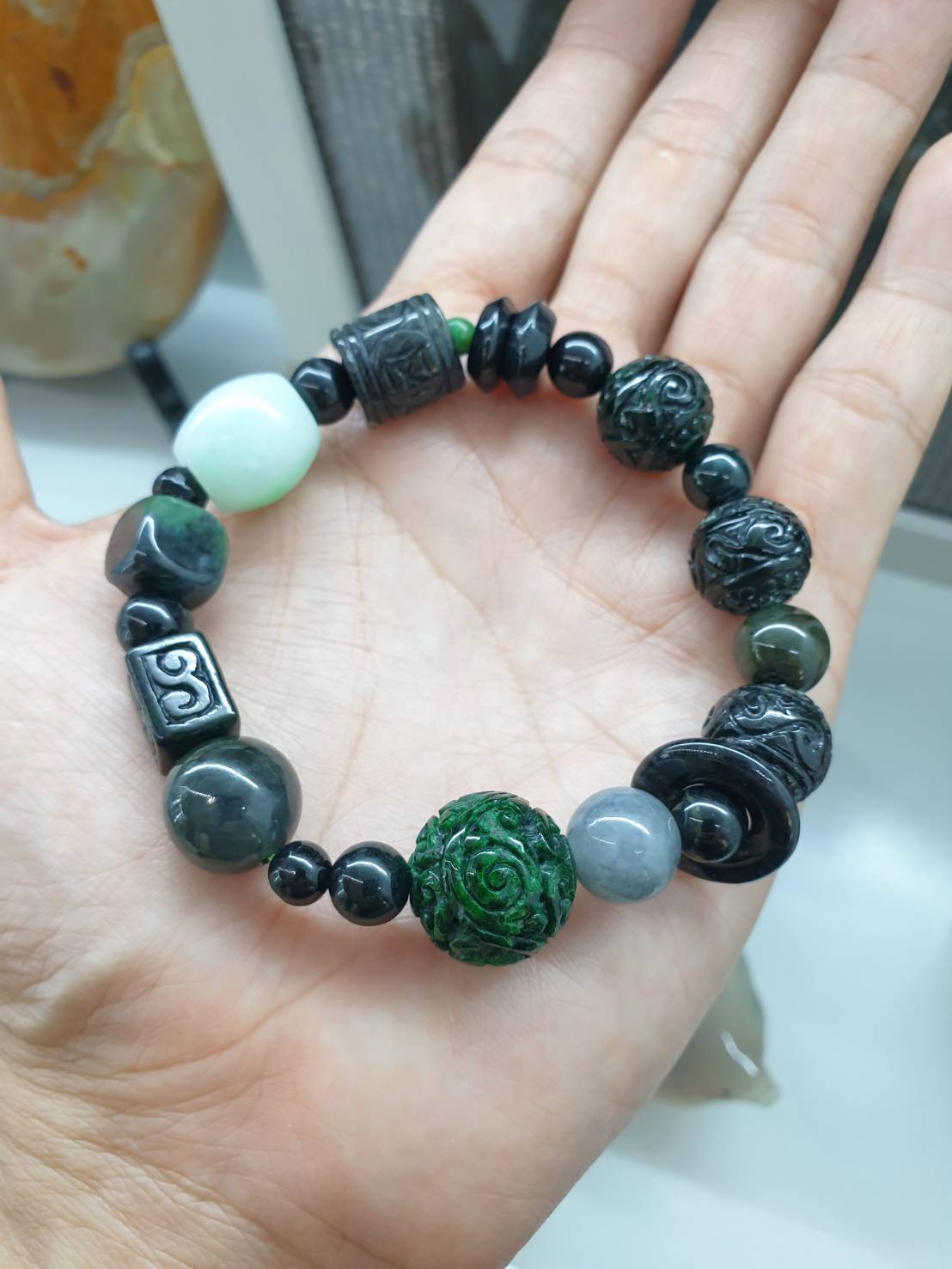 His or Hers Jade Bracelet – Signature Style | Mix Orginal Jadeite Beads | Unique Wrist Candy