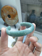 Jade Cuff Bangle | Type A Natural Jadeite | Good Fortune Bracelet