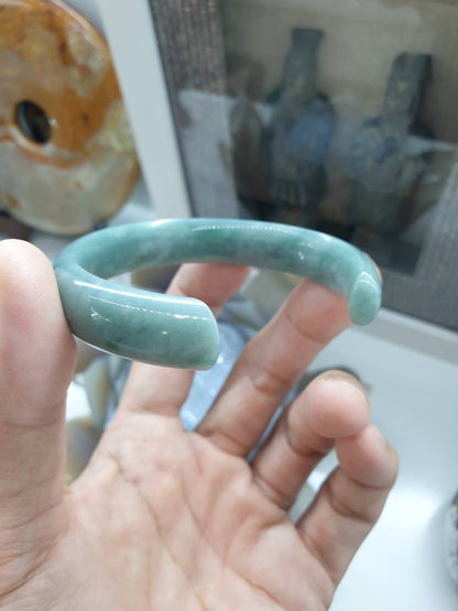 Jade Cuff Bangle | Type A Natural Jadeite | Good Fortune Bracelet