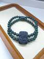 🐲 Jade Dragon Bracelet | Black and Blue Natural Jadeite