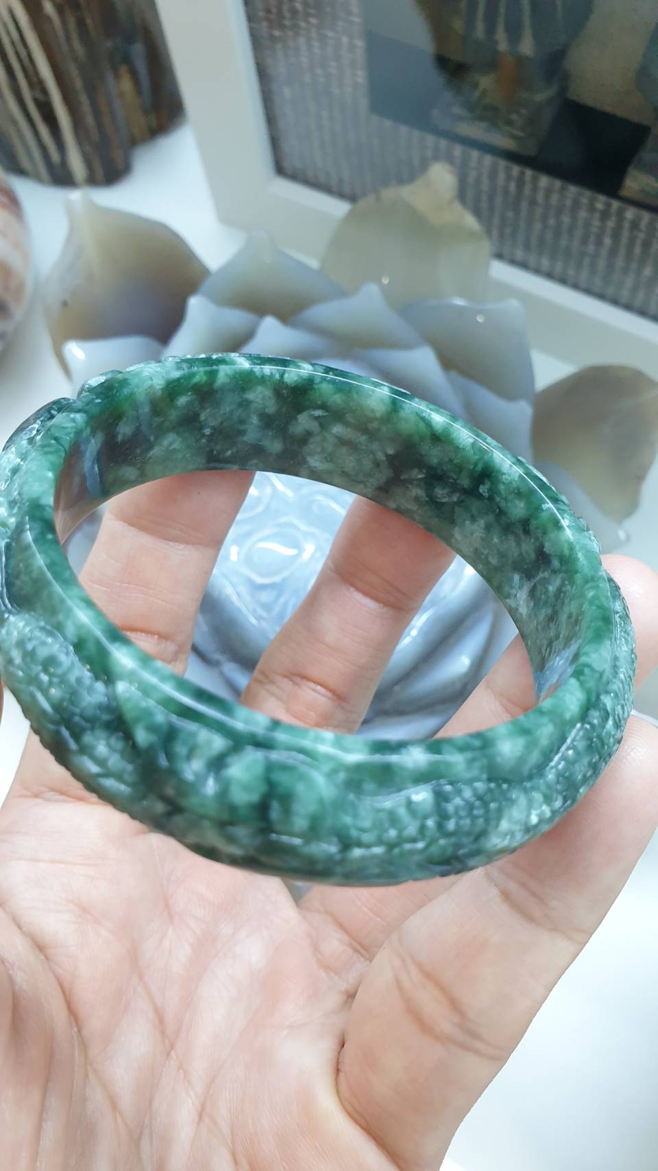 Dragon Jade Bangle (S 58) | Original Fei Cui Jadeite