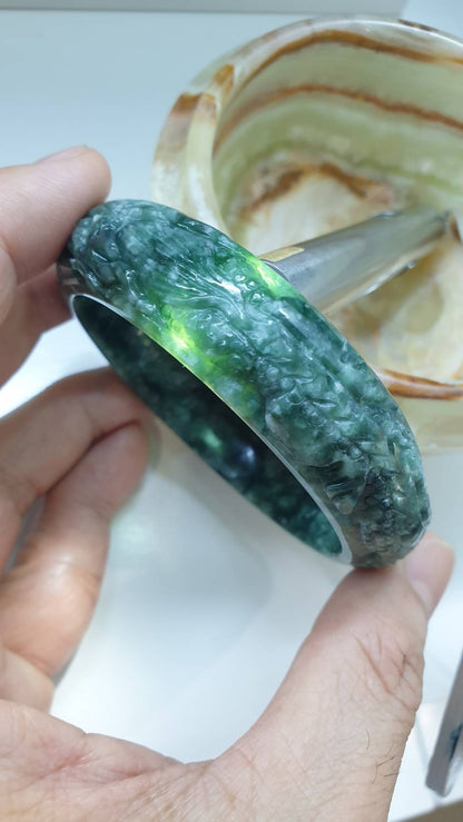 Dragon Jade Bangle (S 58) | Original Fei Cui Jadeite