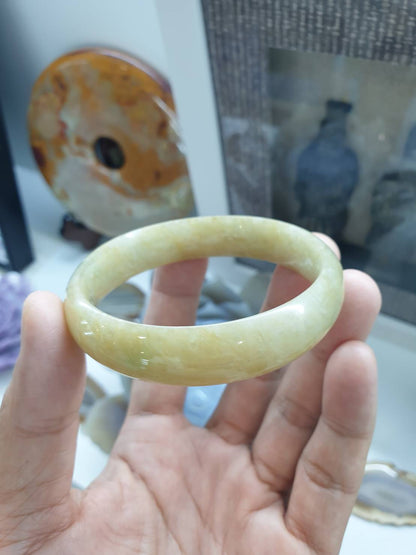 Golden Honey Jade Bangle (S 60) | Authentic Type A Jadeite