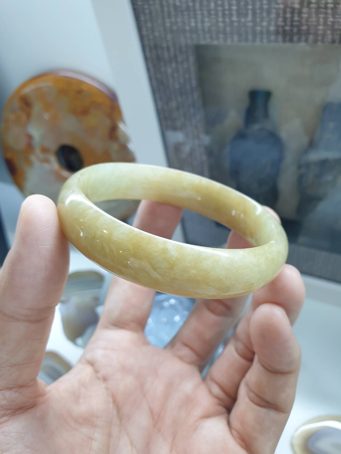 Golden Honey Jade Bangle (S 60) | Authentic Type A Jadeite
