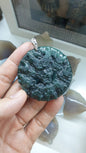 Nine Dragons Blue Jade Pendant | Sterling Silver | Authentic Natural Jadeite
