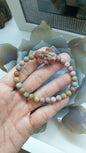 Alashan Jasper Ganesha Bracelet – Rosy Earthy Tones| Lucky Charm Wrist Candy