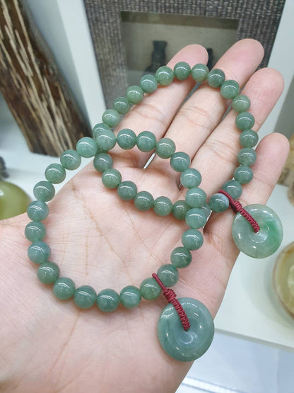 Jade Ping An Kou Charmbracelet (17 cm) | Type A Natural Jadeite