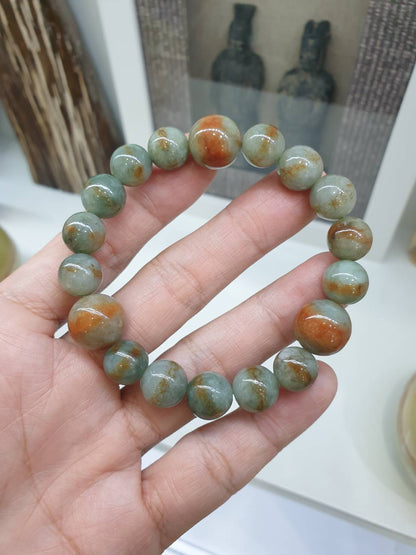 Red-Blue Jade Bracelet (17 cm) | Type A Natural Jadeite | His or Hers Wristcandy
