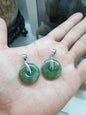 Myanmar Jade Ping An Kou Pendant Type A Natural Jadeite Sterling Silver