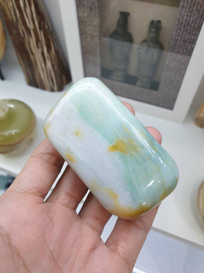 Hok Lok Siew Jade Stone Paperweight - Type A Natural Jadeite