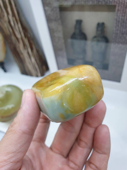 Hok Lok Siew Jade Stone Paperweight - Type A Natural Jadeite