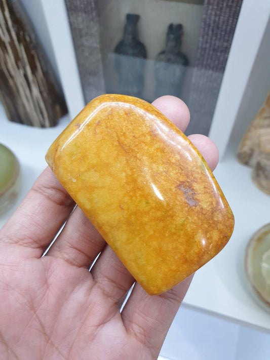 Honey Jade Stone Paperweight - Type A Natural - Lavender Jadeite