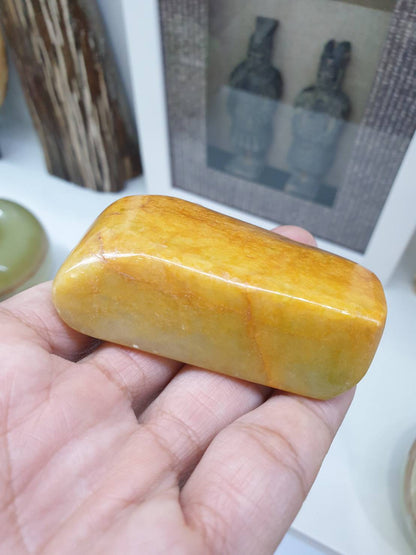 Honey Jade Stone Paperweight - Type A Natural - Lavender Jadeite