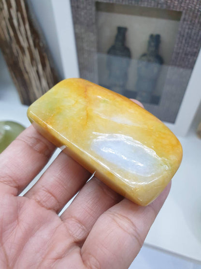 Honey Jade Stone Paperweight - Type A Natural - Lavender Jadeite