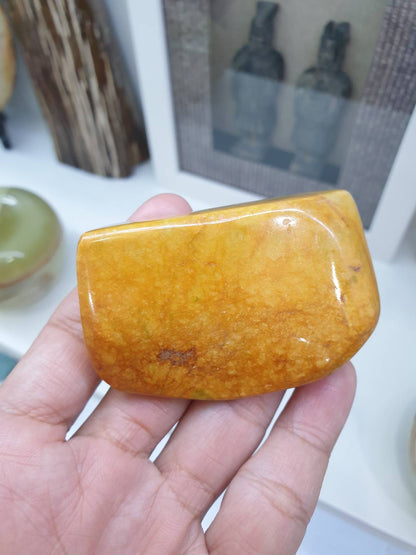 Honey Jade Stone Paperweight - Type A Natural - Lavender Jadeite