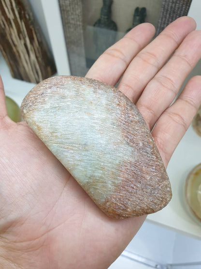 Reddish Brown Jade Stone Paperweight - Type A Natural Jadeite