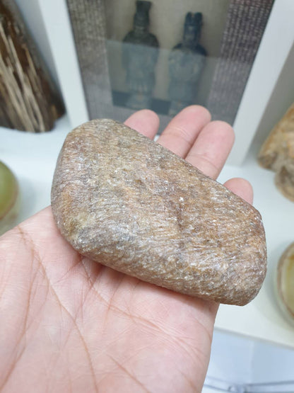 Reddish Brown Jade Stone Paperweight - Type A Natural Jadeite